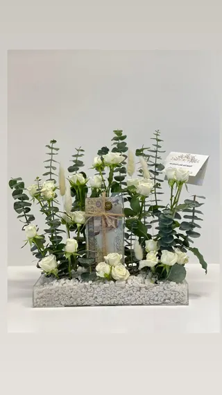 White Rose Money Sculpture