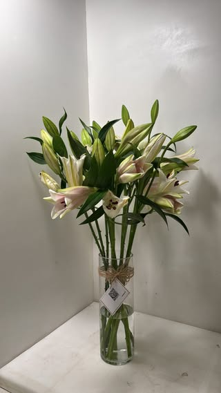 White Lily Vase